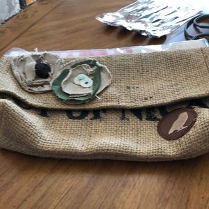 Burlap Clutch PURSE